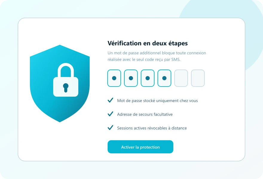 Telegram iki adımlı doğrulama ayar ekranı